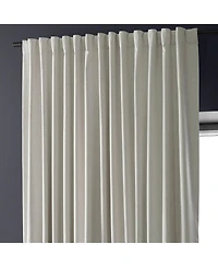 Half Price Drapes Warm White Extra Wide Performance Linen Hotel Blackout Curtain