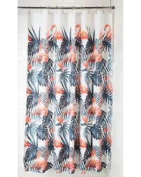 Kate Aurora Tropical Flamingoes Peva Vinyl Eco Friendly Shower Curtain - Standard Size