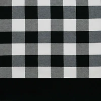 Kate Aurora Modern Country Farmhouse 3 Piece Plaid Checkered Cafe Kitchen Curtain Tier & Valance Set