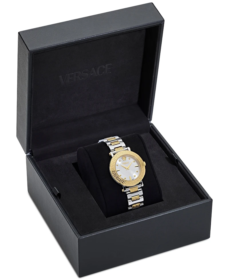 Versace Women's Swiss Greca Sphere Two-Tone Stainless Steel Bracelet Watch 35mm