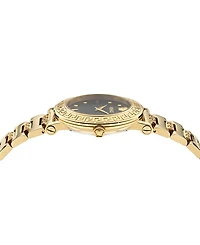 Versace Women's Swiss Greca Sphere Gold Ion Plated Bracelet Watch 35mm