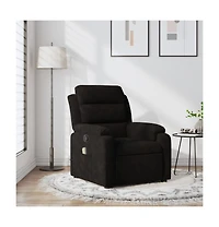 vidaXL Massage Recliner Chair Black Velvet