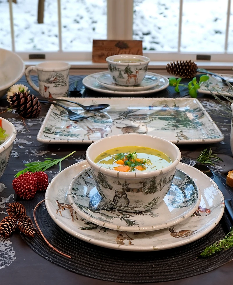 Certified International Winter's Frost Dessert Plates, Set of 4