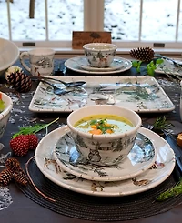 Certified International Winter's Frost Dessert Plates, Set of 4