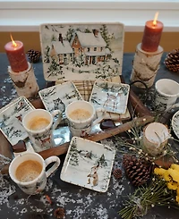Certified International Winter's Frost Mugs, Set of 4