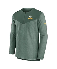 Nike Men's Green Green Bay Packers Sideline Lockup Performance Quarter-Zip Top