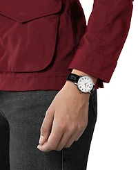 Tissot Women's Swiss Everytime Black Leather Strap Watch 34mm