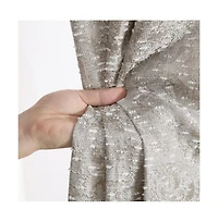 Hlc.me Avalon Jacquard Slub Texture - Privacy Curtains with Grommet Lightweight Window Curtain Panels, Set of 2