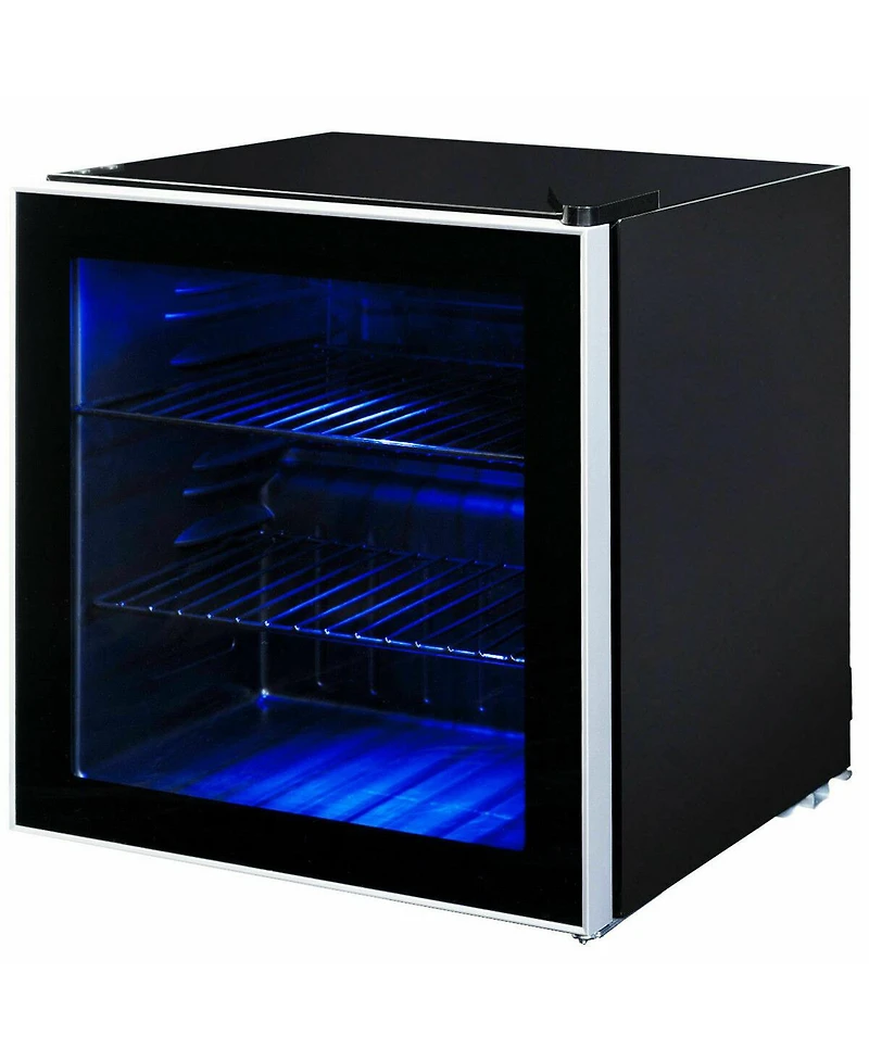 Sugift 60 Can Beverage Mini Refrigerator with Glass Door