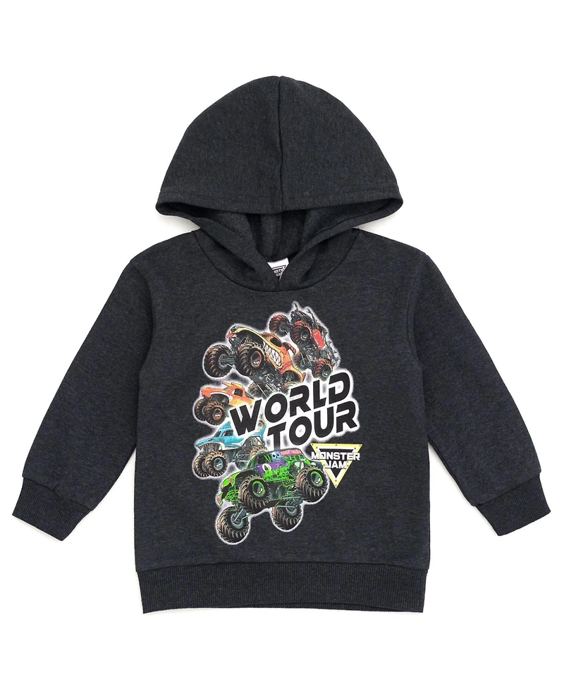 Monster Jam Little Boys Grave Digger Mutt Megalodon Fleece Pullover Hoodie & Pants to