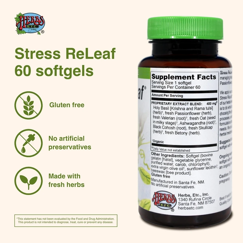 Stress ReLeaf 60 Count Softgels…