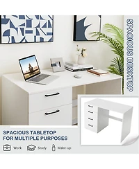 Sugift 43.5 Inch Computer Desk with 4 Large Drawers