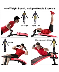 Sugift Abdominal Twister Trainer with Adjustable Height Exercise Bench