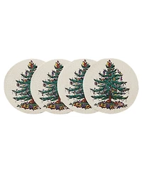 Spode Christmas Tree Polyester 4 Piece Placemat, 15" x 15"