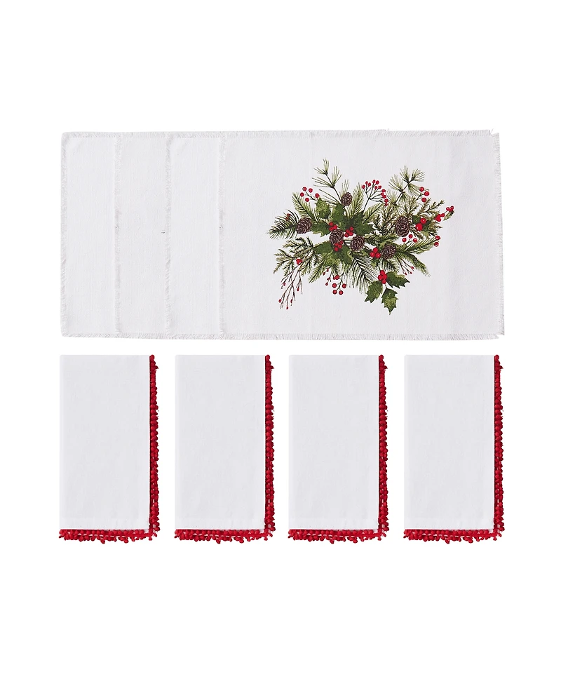 Avanti Pine Ivy Polyester 8 Piece Placemats/Napkins Set