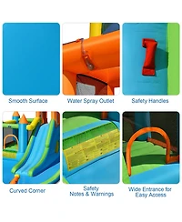 Inflatable Water Slide Kids Bounce House Splash Pool without Blower
