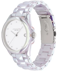 Coach Women's Greyson Ionic Plated Rainbow Ceramic Bracelet Watch 36mm