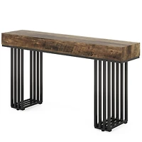Tribesigns 55" Console Table for Entryway, Hallway Table with Stylish Metal Frame, Sofa Foyer Table for Living Room,Entrance