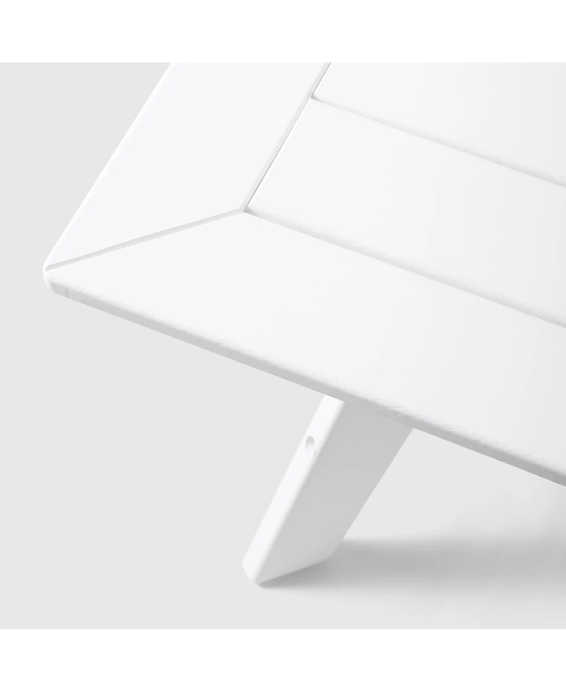 WestinTrends Modern Low Outdoor Patio Square Hdpe 37" Coffee Table