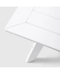 WestinTrends Modern Low Outdoor Patio Square Hdpe 37" Coffee Table