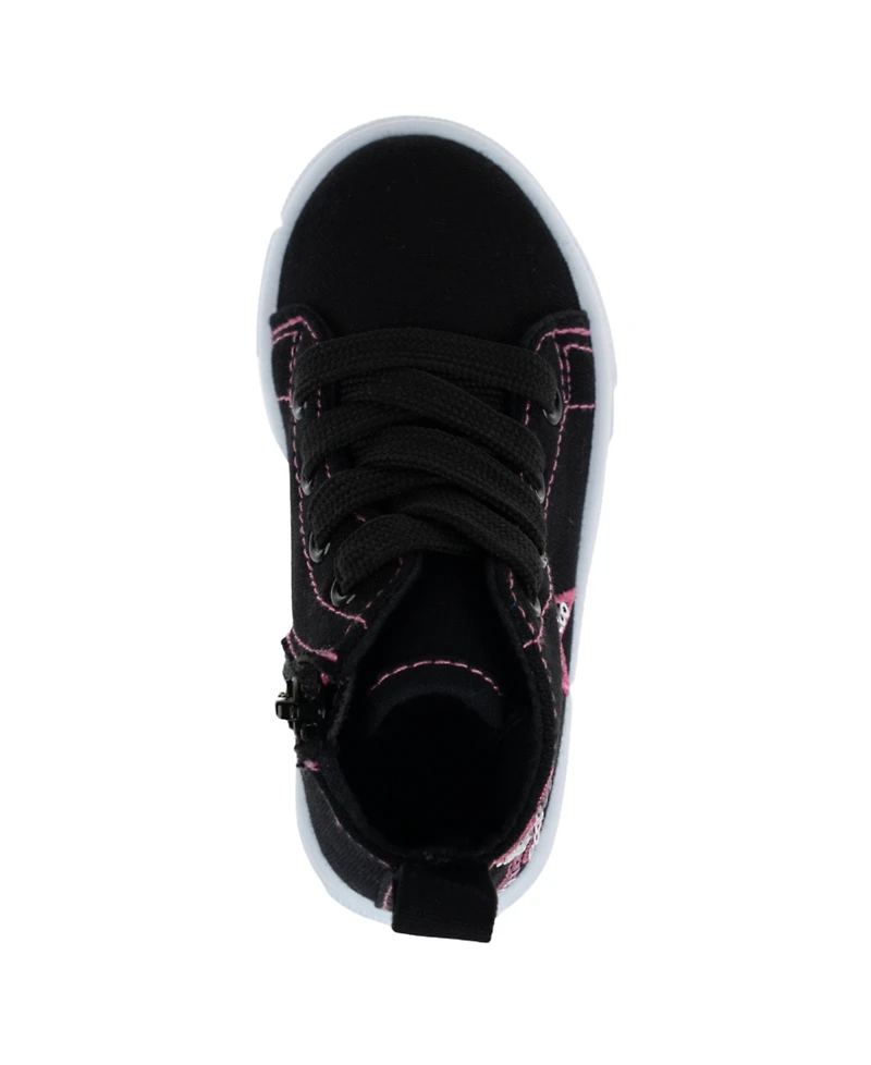 Bebe Toddler Girls Embroidered Sequin Sneakers