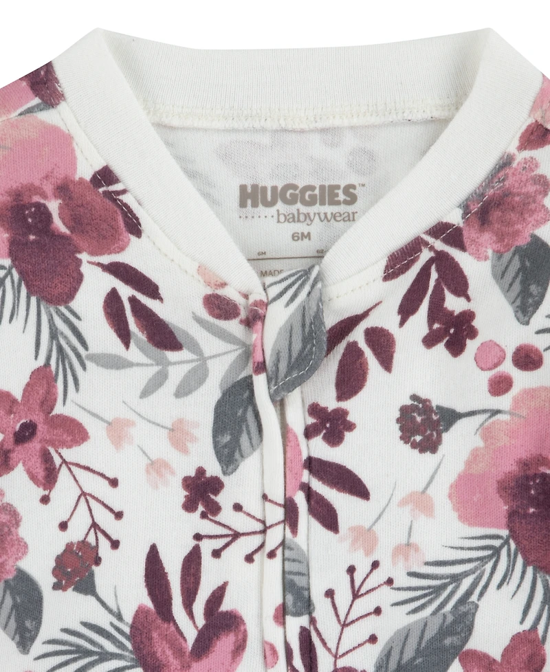 Huggies Baby Girls Organic Printed Coverall