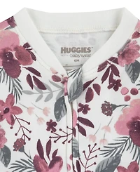 Huggies Baby Girls Organic Printed Coverall