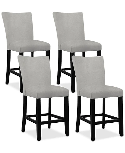 Kellet 4 Pc. Velvet Counter Height Chair Set, Created for Macy's