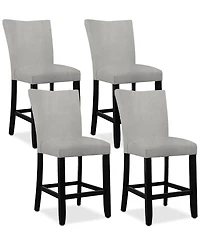 Kellet 4 Pc. Velvet Counter Height Chair Set, Created for Macy's