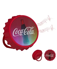 Coca-Cola Bottle Cap Shaped Bluetooth Speaker With Kick Stand and Color Changing Light