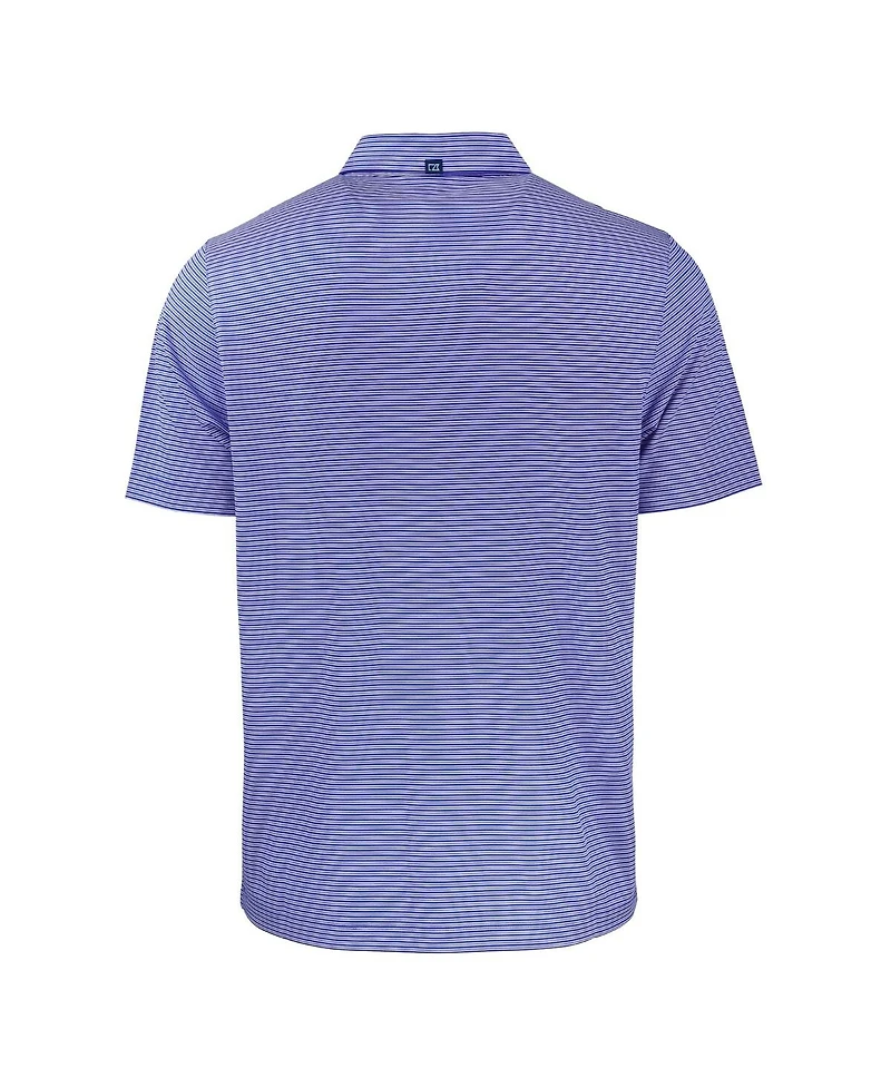 Cutter & Buck Men's Royal Louisiana Tech Bulldogs Forge Eco Double Stripe Stretch Polo
