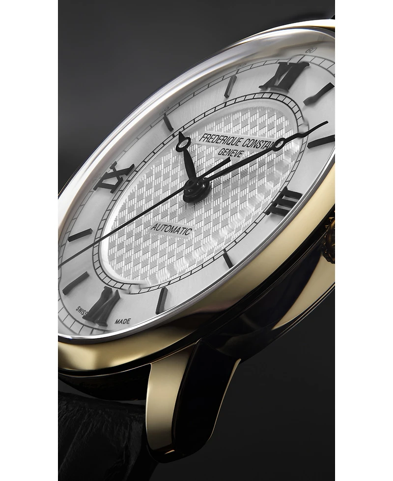Frederique Constant Men's Swiss Automatic Classics Premiere Leather Strap Watch 39mm