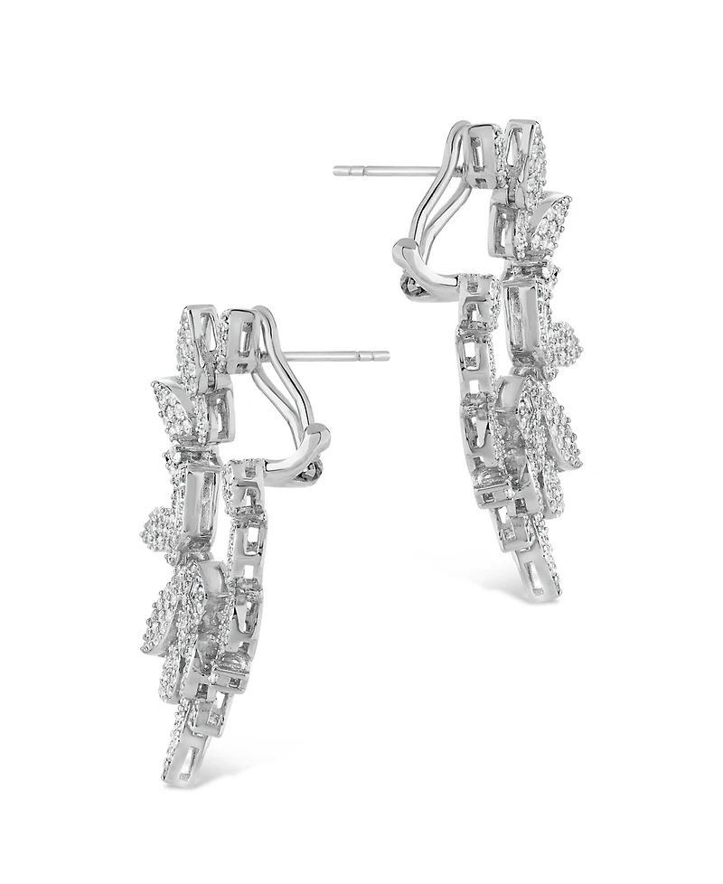 Sterling Forever Rosie Cubic Zirconia Drop Stud Earrings