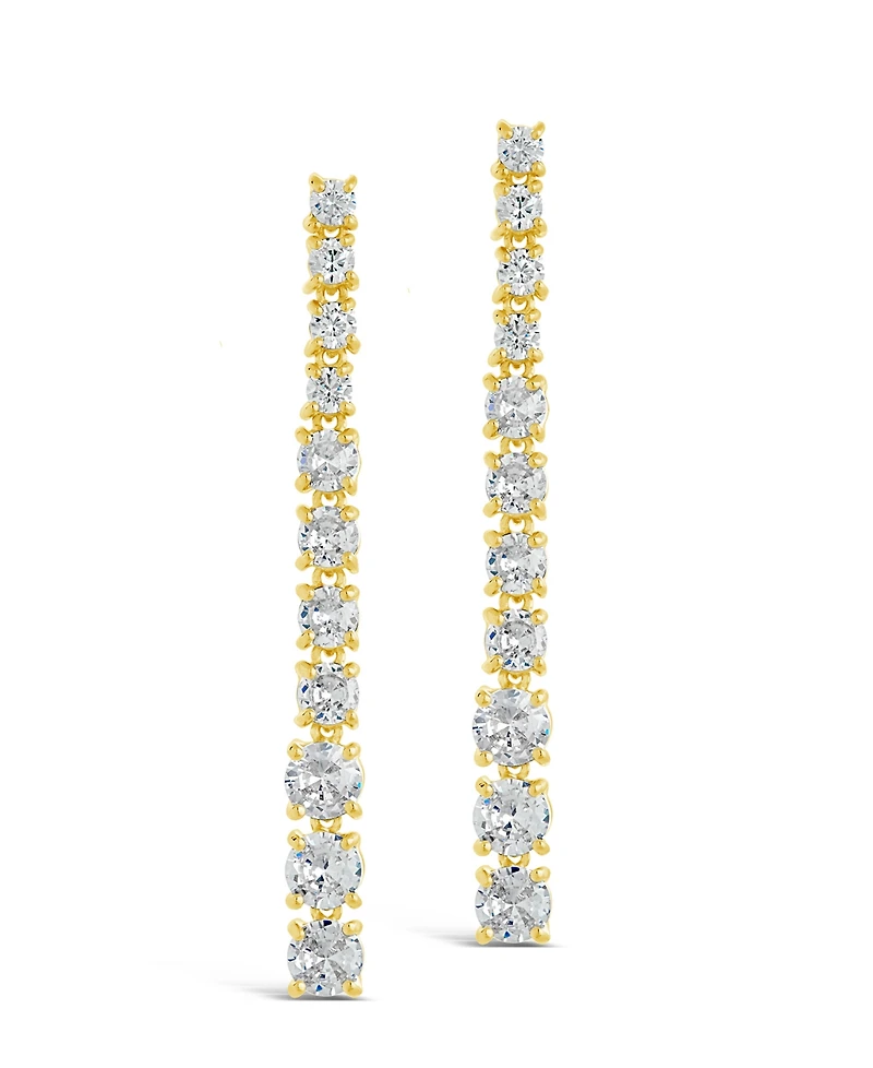 Sterling Forever Natasha Cubic Zirconia Drop Stud Earrings