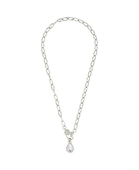Sterling Forever Tay Moonstone Charm Chain Necklace