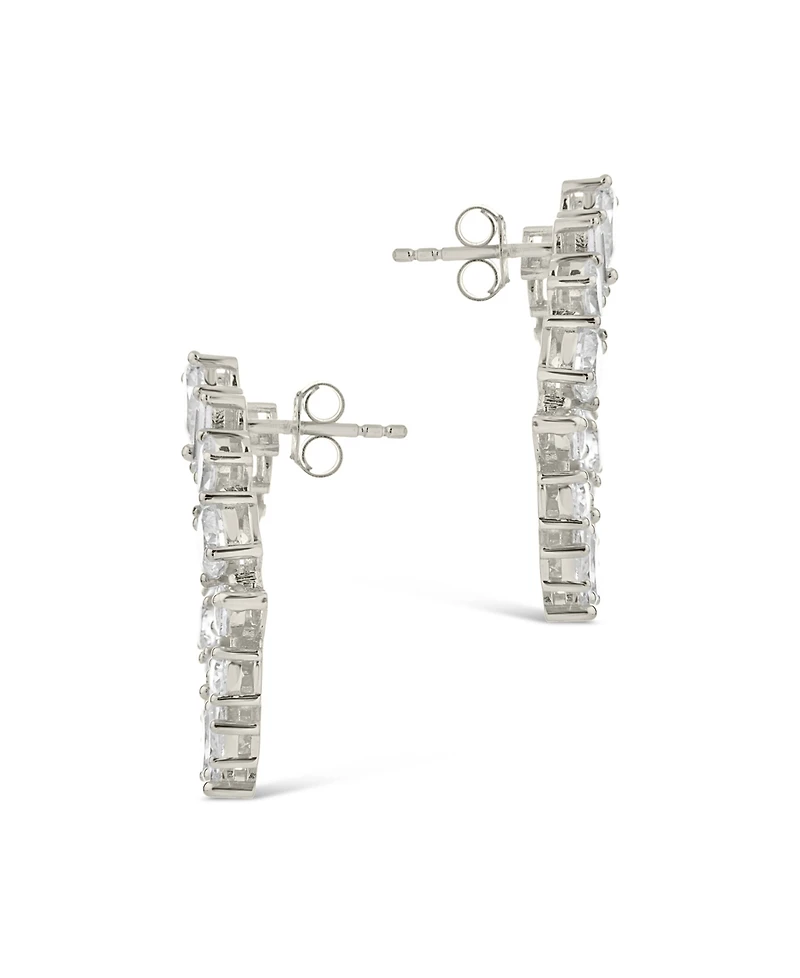 Sterling Forever Shania Cubic Zirconia Circle Stud Earrings