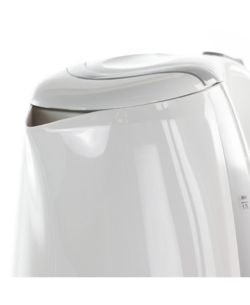 MegaChef 1.7 Quart Plastic Electric Tea Kettle- White