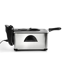 MegaChef Quart Stainless Steel Electric Deep Fryer with Timer