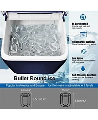 44 lbs Portable Countertop Ice Maker Machine with Scoop
