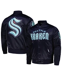 Pro Standard Men's Deep Sea Blue Seattle Kraken Classic Satin Full-Snap Jacket