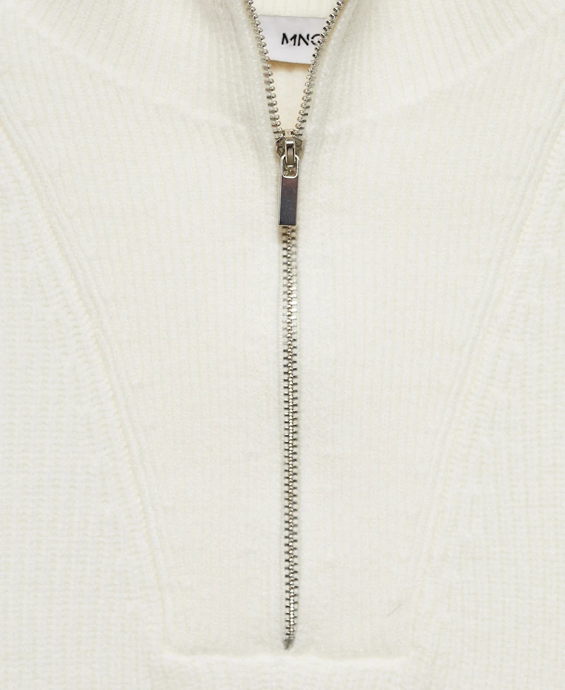 Mango Women's Zipper Detail Knitted Vest