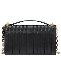kate spade new york Deco Quilted Leather Mini Flap Chain Crossbody Bag