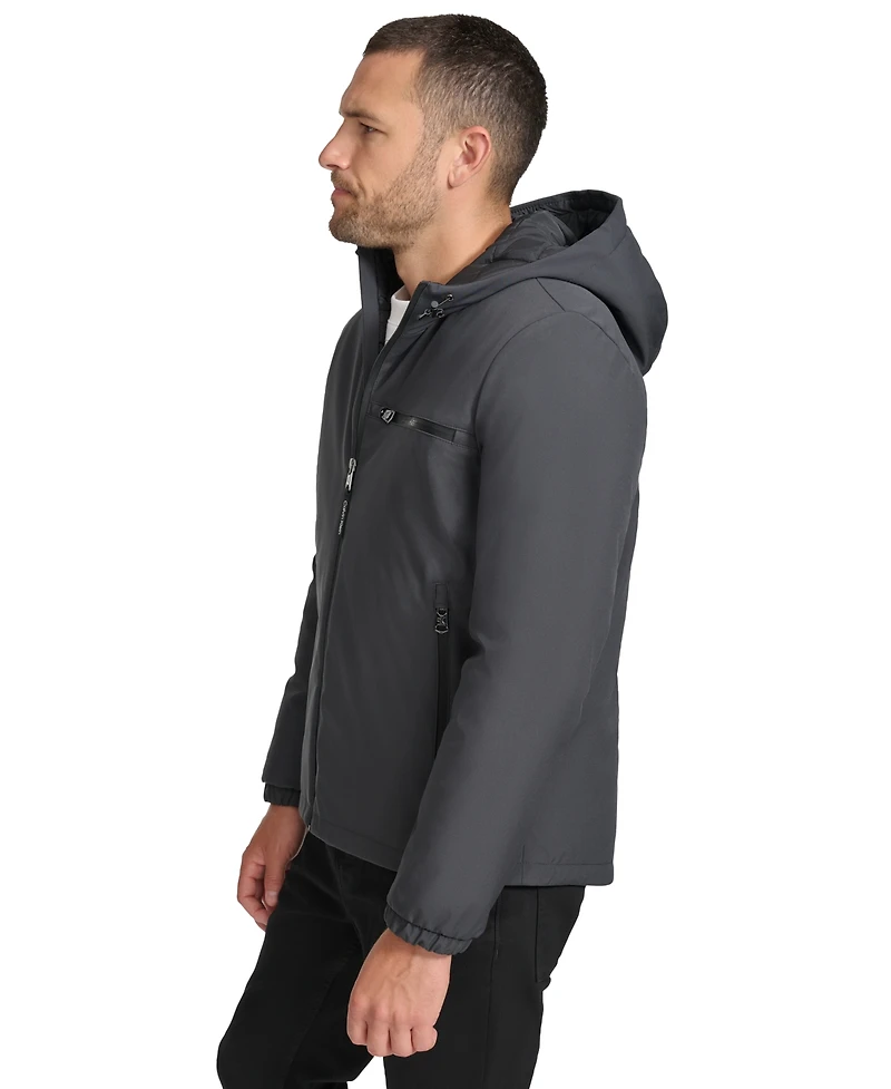 Calvin Klein Men's Infinite Stretch Water-Resistant Hooded Jacket