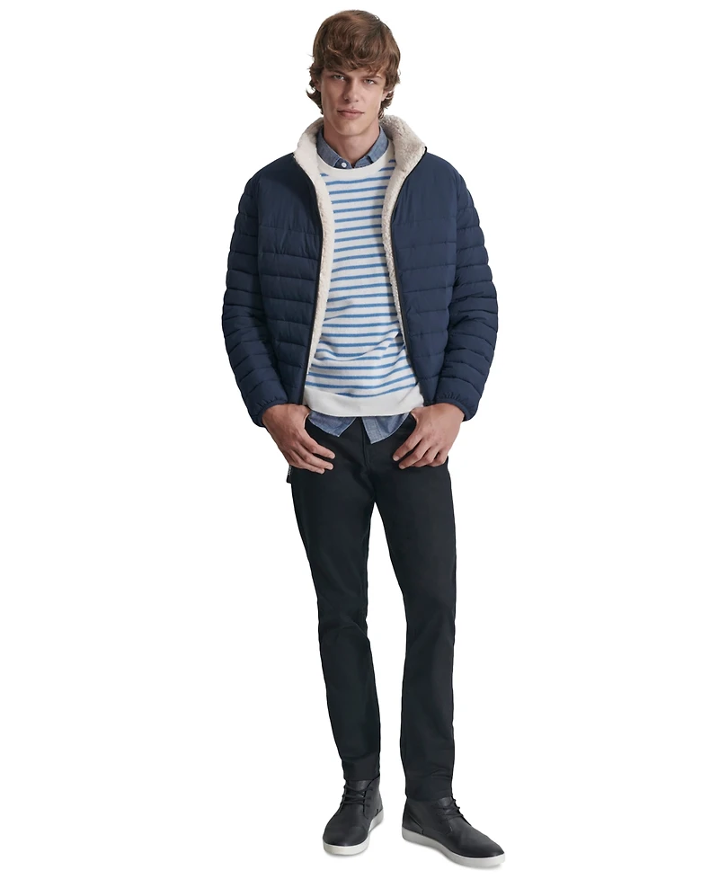 Dkny Men's Quilted Fleece-Lined Full-Zip Puffer Jacket
