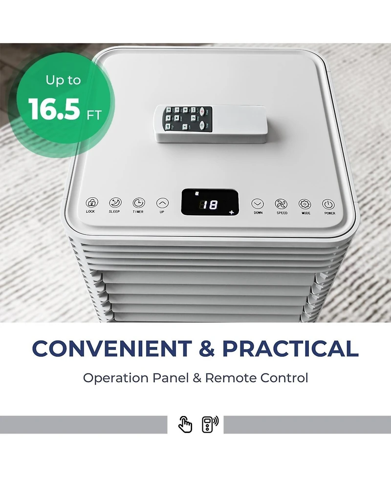 10000 Btu Air Cooler with Fan and Dehumidifier Mode-White