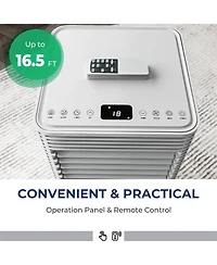 10000 Btu Air Cooler with Fan and Dehumidifier Mode-White