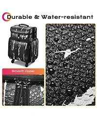 Byootique Soft Sided Rolling Makeup Train Case Cosmetic Organizer Crocodile