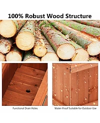 Wooden Decorative Planter Box for Garden Yard and Window