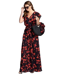 HotSquash London Women's Chiffon Wrap Top Maxi Dress