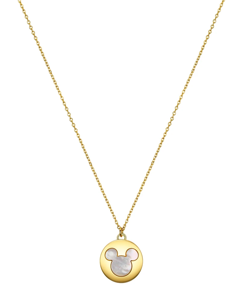 Disney Mother of Pearl Mickey Mouse Pendant Necklace